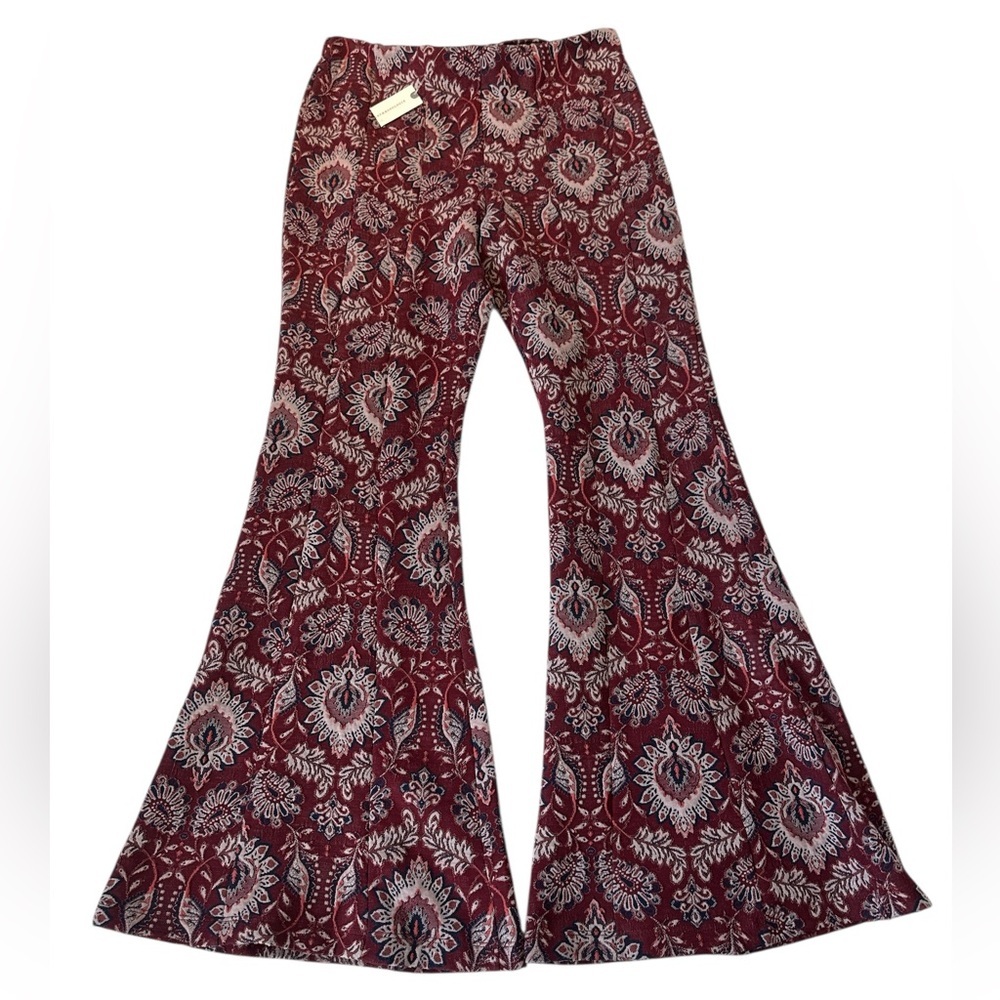 Anthropologie Damask Jacquard Flare Pants - Picture 6 of 13